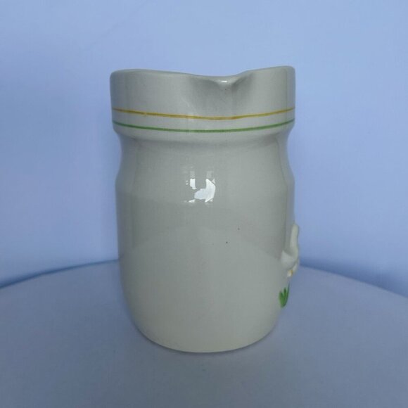 Ribbon Geese Bowl And Pitcher Ceramic Set Vintage Treasure Craft USA - Picture 12 of 15